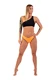 Nebbia One Shoulder Bandeau Bikini Top 448 Black