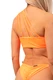 Nebbia One Shoulder Bandeau Bikini Top 449 Orange Neon