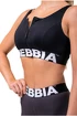 Nebbia Smart zip sportovní podprsenka black
