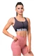 Nebbia Smart zip sportovní podprsenka marron