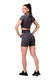 Nebbia Sporty Hero crop top s krátkým rukávem marron