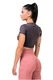 Nebbia Sporty Hero crop top s krátkým rukávem marron