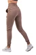 Nebbia Tepláky s vysokým pasem „Feeling Good“ 409 brown