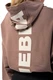 Nebbia Volná crop mikina s kapucí Iconic 421 brown