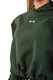 Nebbia Volná crop mikina s kapucí Iconic 421 dark green