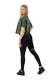 Nebbia Volné crop tričko „The Minimalist“ z organické bavlny 417 dark green