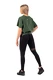 Nebbia Volné crop tričko „The Minimalist“ z organické bavlny 417 dark green