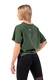 Nebbia Volné crop tričko „The Minimalist“ z organické bavlny 417 dark green