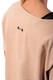 Nebbia Volné crop tričko „The Minimalist“ z organické bavlny 417 salmon