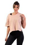 Nebbia Volné crop tričko „The Minimalist“ z organické bavlny 417 salmon