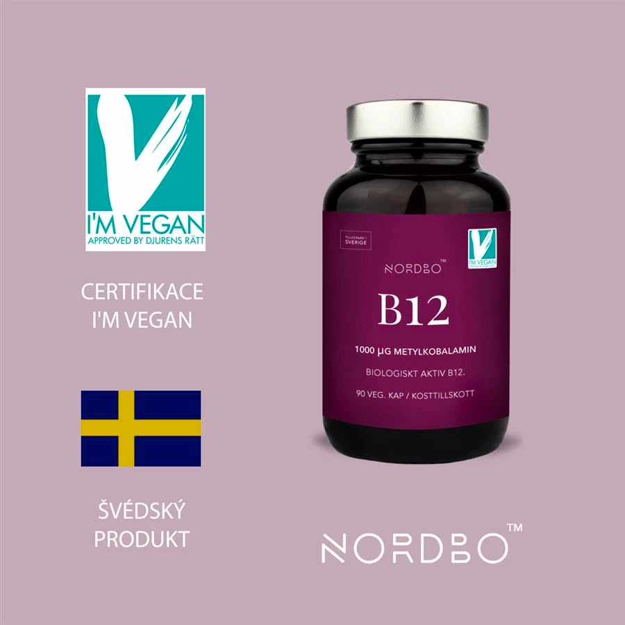 Nordbo  B12 1000ug 90 kapslí
