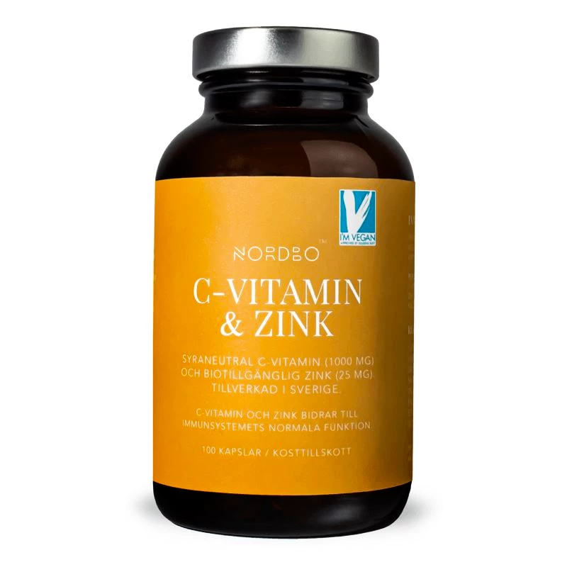 Nordbo  Vitamin C & Zinek 100 kapslí