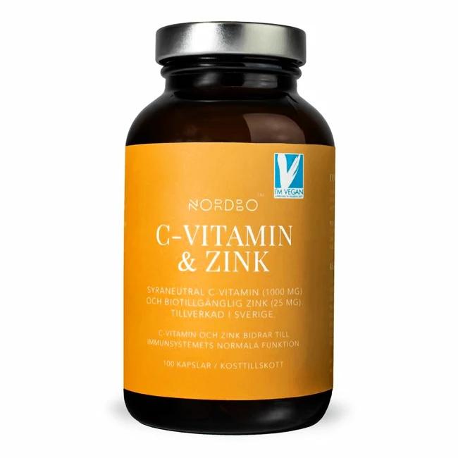 Nordbo  Vitamin C & Zinek 100 kapslí