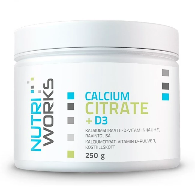 NutriWorks   Calcium Citrate + D3 250&nbsp;g