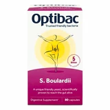 Optibac Saccharomyces Boulardii (Probiotika při průjmu) 80 kapslí