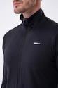 Pánska bunda Nebbia  Long sleeved w hoodie Sporty Zipper Jacket with side pockets “Control” 332 black