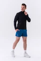 Pánska bunda Nebbia  Long sleeved w hoodie Sporty Zipper Jacket with side pockets “Control” 332 black