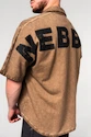 Pánska košeľa Nebbia  Washed-off Oversized Shirt 90s THROWBACK 347 Light Brown
