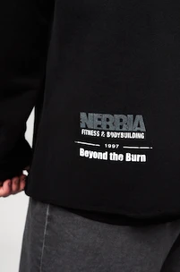 Pánska mikina Nebbia  Oversized Pullover Hoodie NO BS Black L