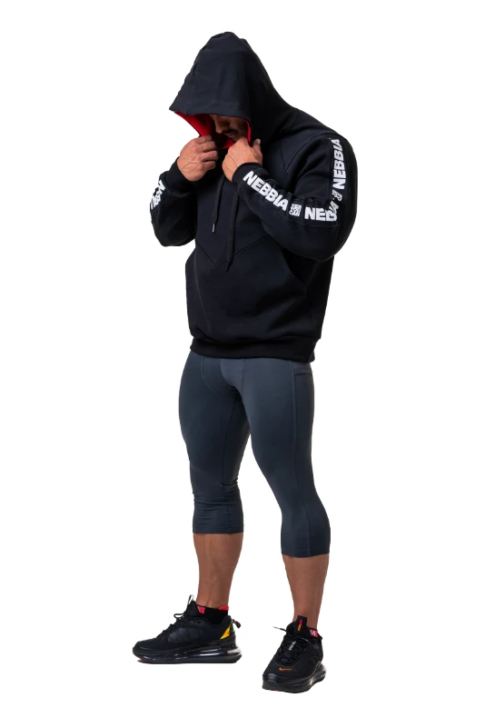 Pánska mikina Nebbia  Unlock the Champion hoodie 194 black M