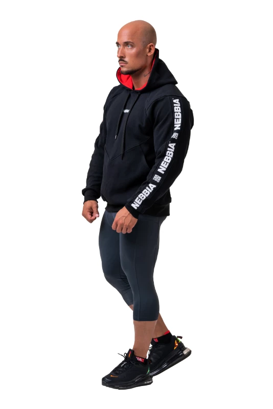 Pánska mikina Nebbia  Unlock the Champion hoodie 194 black M