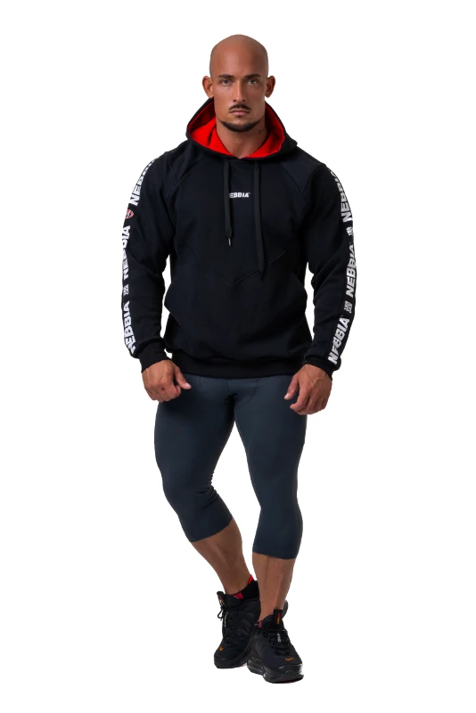 Pánska mikina Nebbia  Unlock the Champion hoodie 194 black M