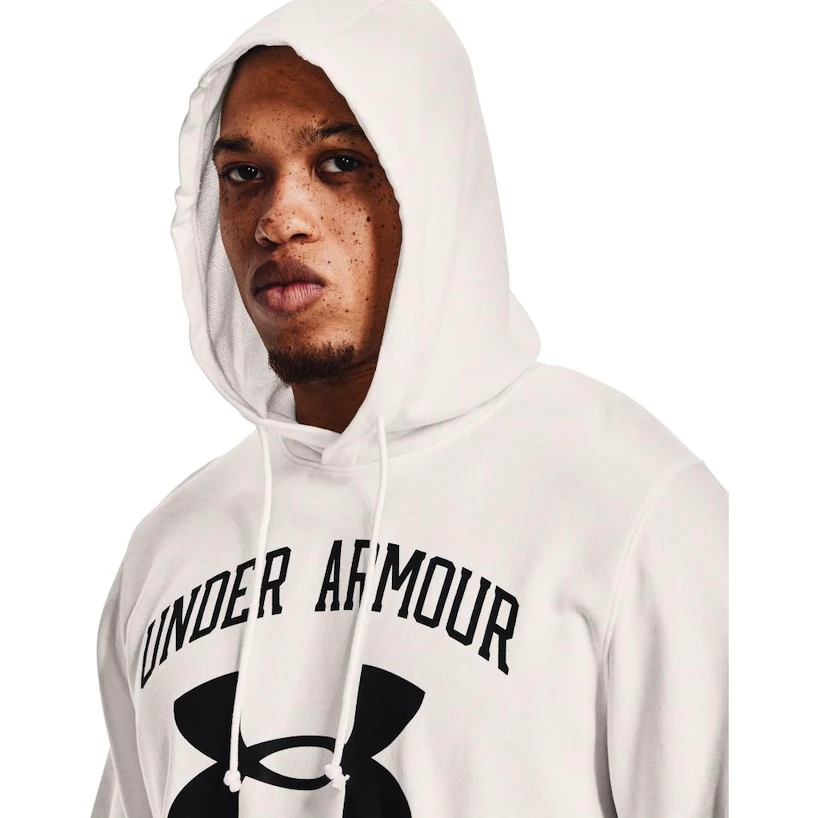 Pánska mikina Under Armour  RIVAL TERRY BIG LOGO HD white XXL