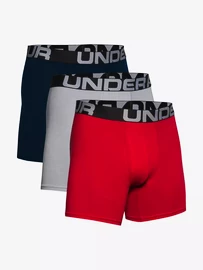 Pánske boxerky Under Armour Charged Cotton 6in 3 Pack-RED