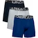 Pánske boxerky Under Armour  Charged Cotton 6in 3Pack Blue  S