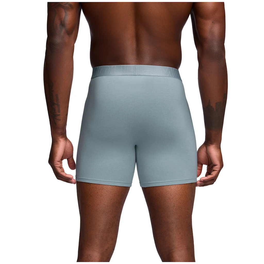 Pánske boxerky Under Armour Perf Cotton 6in 3Pack Blue