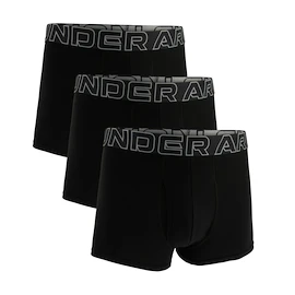 Pánske boxerky Under Armour Perf Cotton Solid 3in 3Pack Black