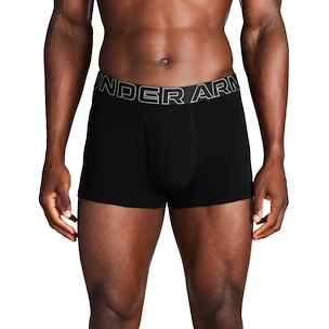 Pánske boxerky Under Armour Perf Cotton Solid 3in 3Pack Black