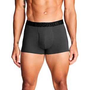 Pánske boxerky Under Armour Perf Cotton Solid 3in 3Pack Castlerock Heather