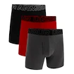 Pánske boxerky Under Armour Perf Cotton Solid 6in 3Pack Castlerock Heather