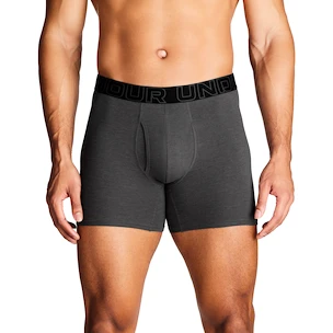 Pánske boxerky Under Armour Perf Cotton Solid 6in 3Pack Castlerock Heather