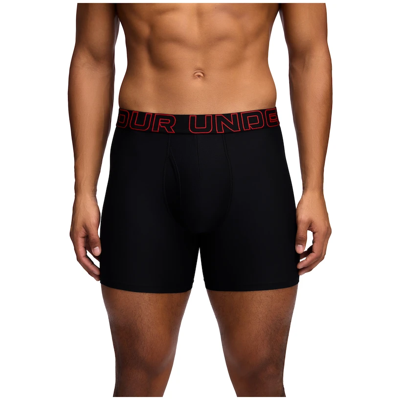 Pánske boxerky Under Armour Perf Tech 6in 3Pack Black