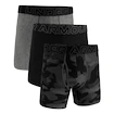 Pánske boxerky Under Armour Perf Tech Print 6in 3Pack Black