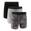 Pánske boxerky Under Armour Perf Tech Print 6in 3Pack Castlerock Heather