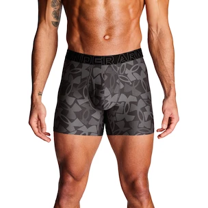 Pánske boxerky Under Armour Perf Tech Print 6in 3Pack Castlerock Heather