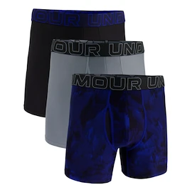 Pánske boxerky Under Armour Perf Tech Print 6in 3Pack Royal