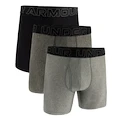 Pánske boxerky Under Armour Perf Tech Solid 6in 3Pack Steel Heather