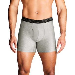 Pánske boxerky Under Armour Perf Tech Solid 6in 3Pack Steel Heather