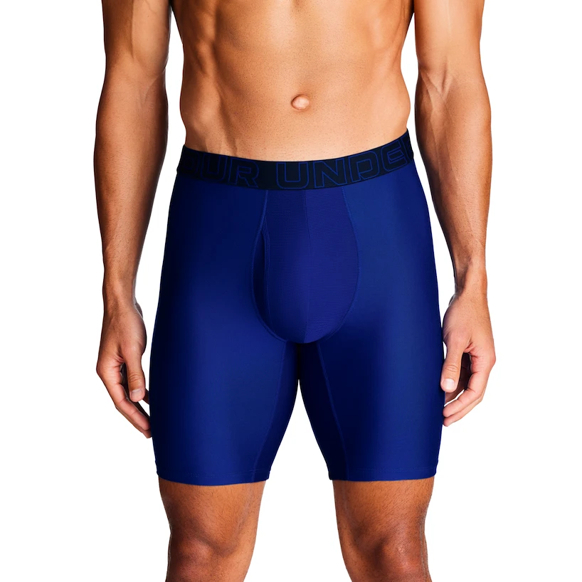 Pánske boxerky Under Armour Perf Tech Solid 9in 3Pack Steel Royal