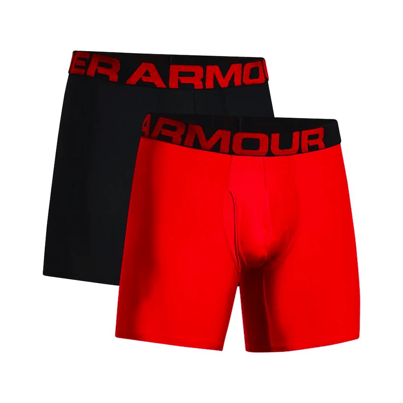 Pánske boxerky Under Armour  Tech 6in 2Pack Red  S