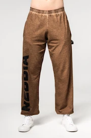 Pánske nohavice Nebbia Washed-off Gym Sweatpants Baggy Style GYM BRO 373 Ligth Brown
