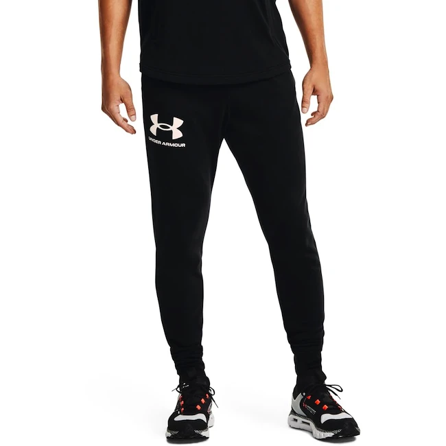 Pánske nohavice Under Armour  RIVAL TERRY JOGGER Black XXL