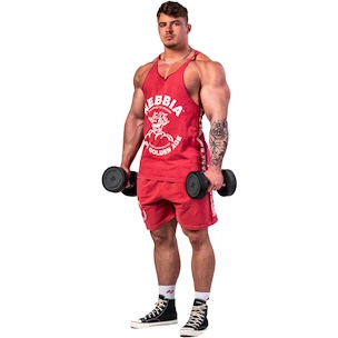 Pánske šortky Nebbia NEBBIA x OLYMPIA Washed Sweat Shorts LEGEND 786 red