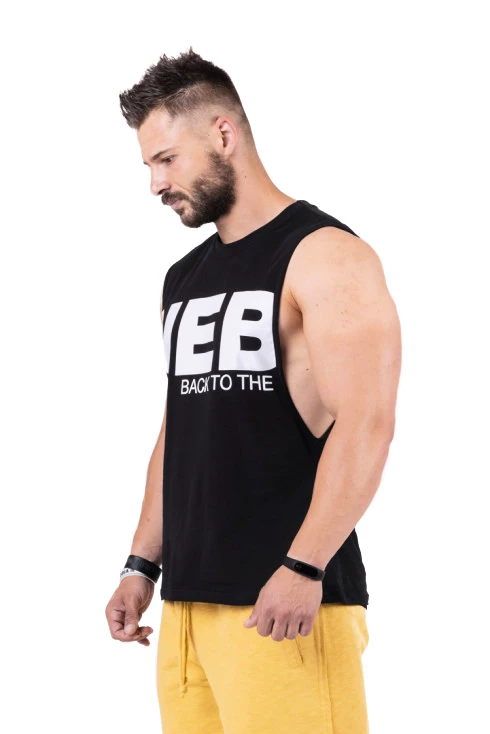 Pánske tielko Nebbia  Back to The Hardcore Tank Top 144 černý