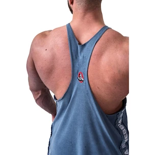 Pánske tielko Nebbia NEBBIA x OLYMPIA Washed Muscle Back Stringer GOLDEN AGE 791 blue
