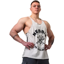 Pánske tielko Nebbia NEBBIA x OLYMPIA Washed Muscle Back Stringer GOLDEN AGE 791 light grey